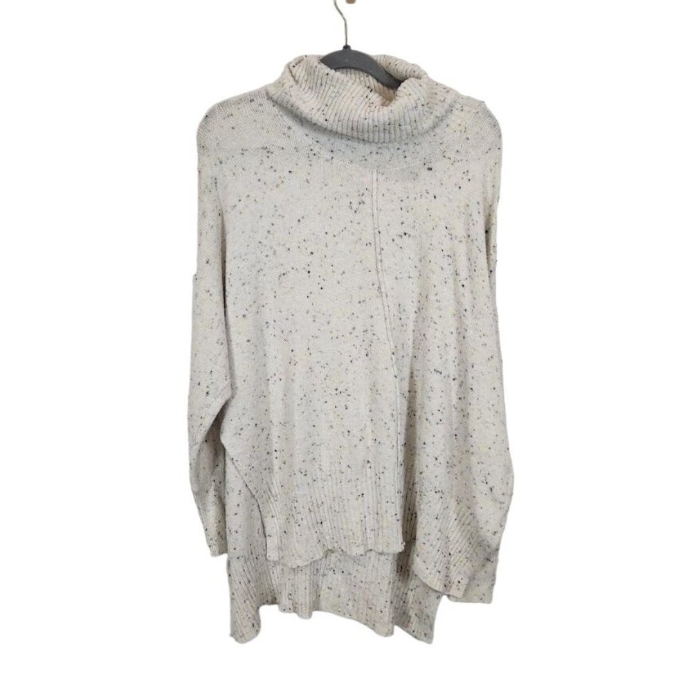 Jessica Simpson Speckled Knit Cowl Neck Sweater in Off White - Size Medium